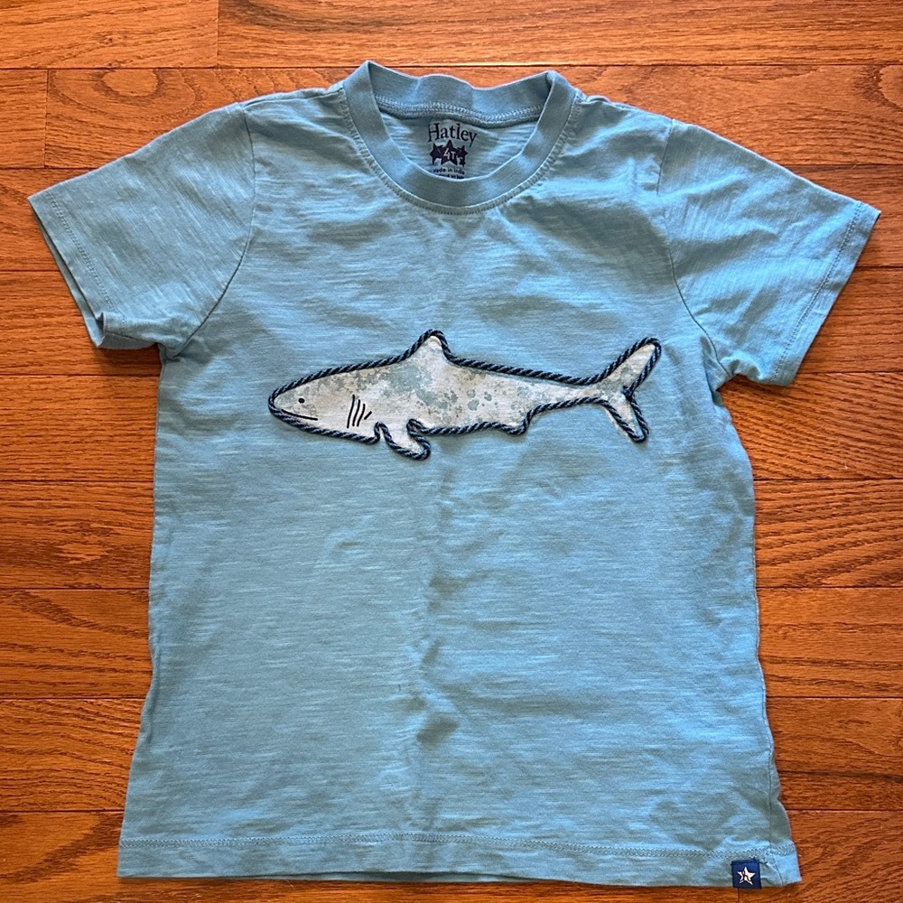 Hatley Aqua Shark Short Sleeve Tee